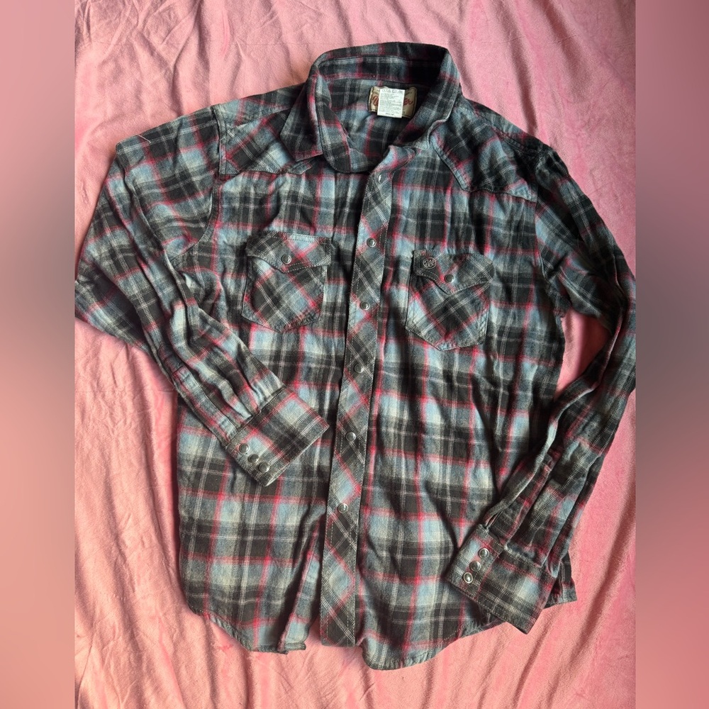 Wrangler Checkered Shirt - Black, Red, and Blue